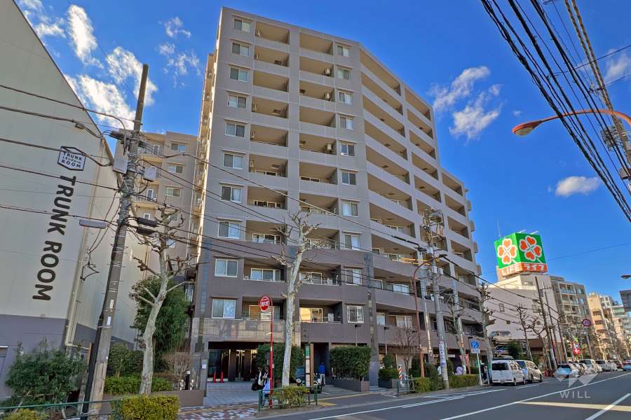 アーバンビュー新大塚プラタナス通りの外観（東側から）