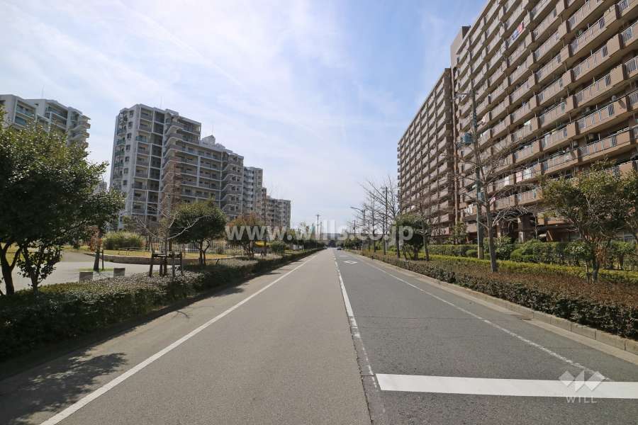 敷地北西側の前面道路