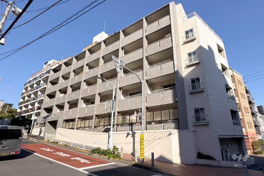 駒込コーポラスの外観（南東側から）.
