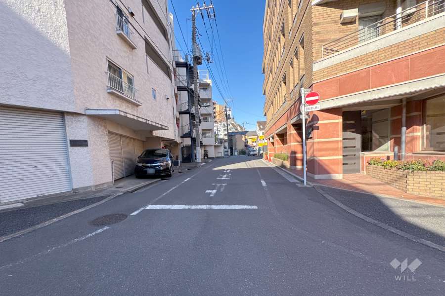 敷地北側の前面道路（東側から）