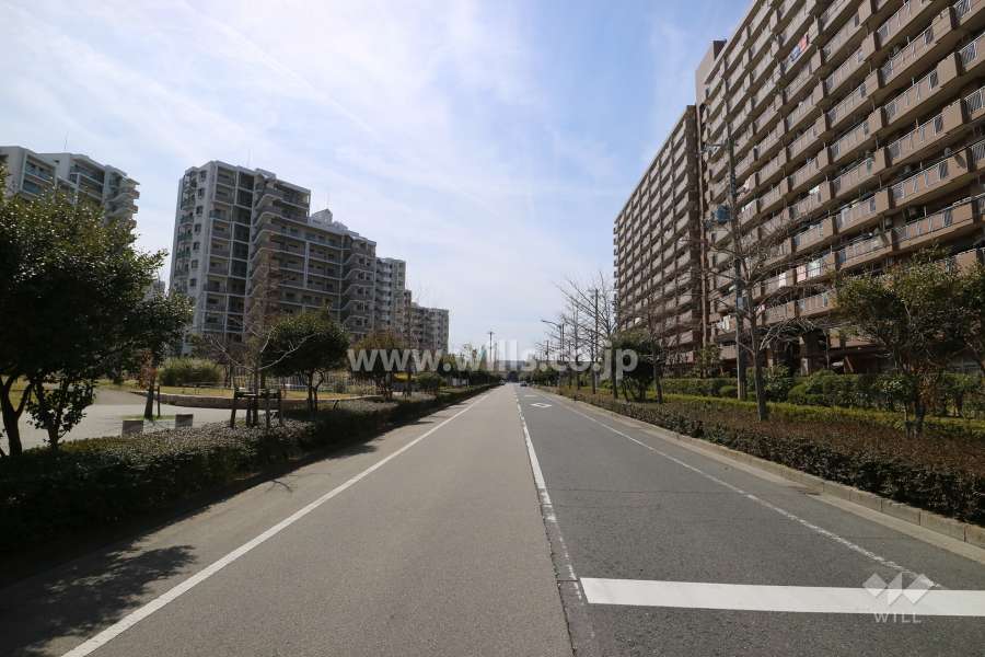 敷地北西側の前面道路