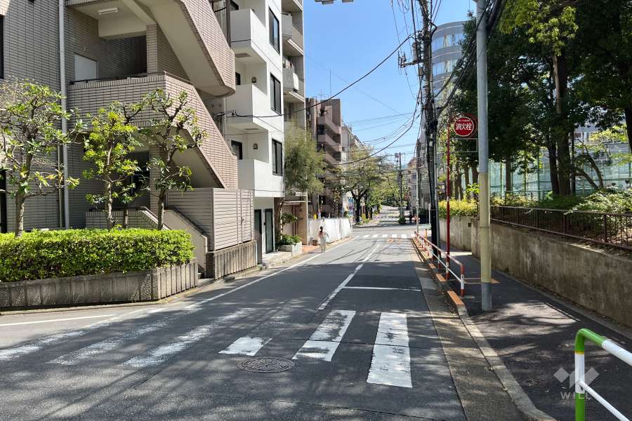 敷地南西側の前面道路