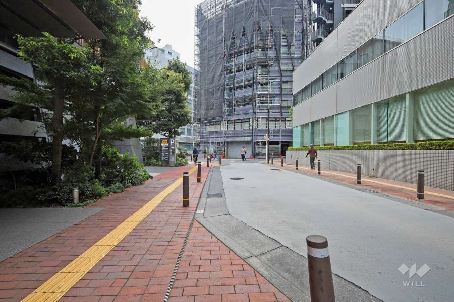 敷地北側の前面道路(東側から)