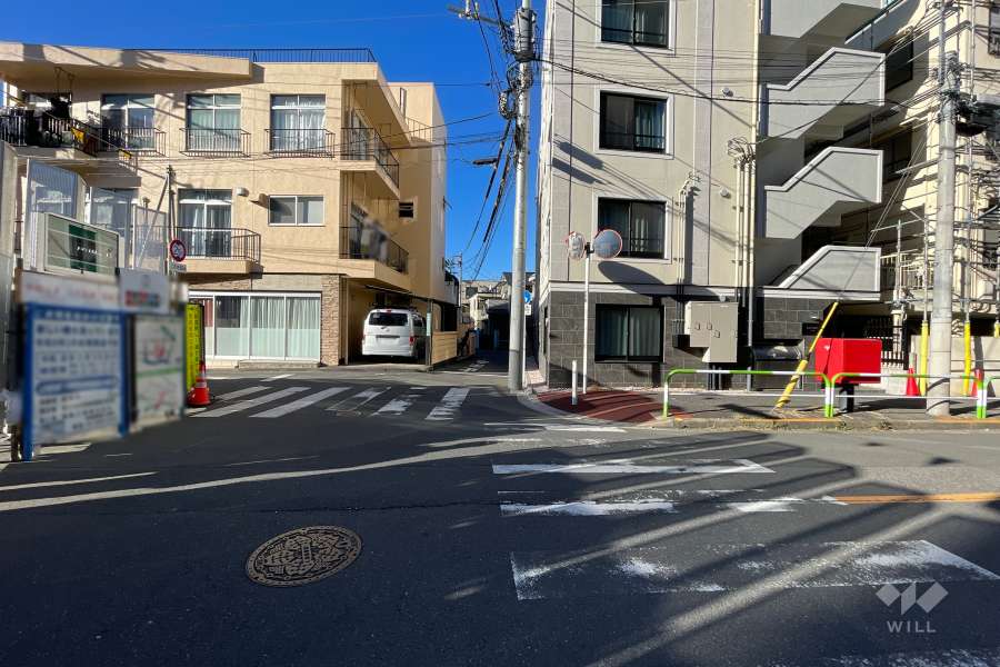 敷地南西側の前面道路　