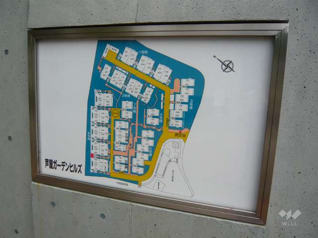 日商岩井芦屋ガーデンヒルズの敷地配置図