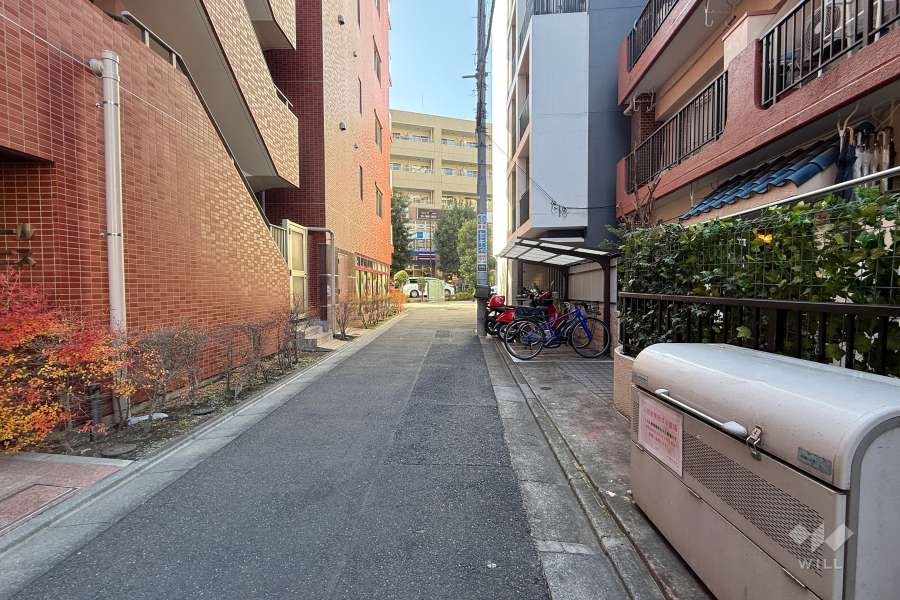 敷地南東側の前面道路
