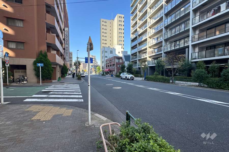 敷地南西側の前面道路