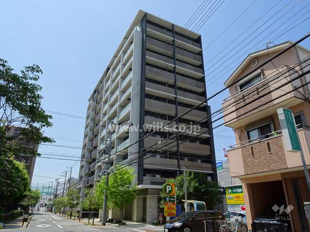 クレヴィア江坂の外観（北東側から）