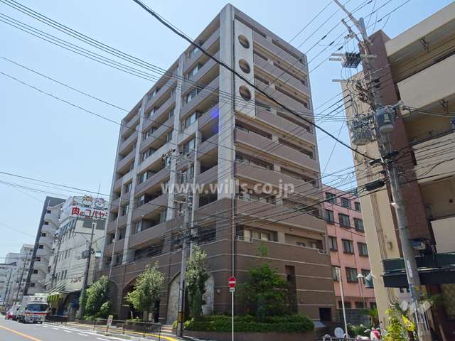 クレストコート江坂の外観（北東側から）