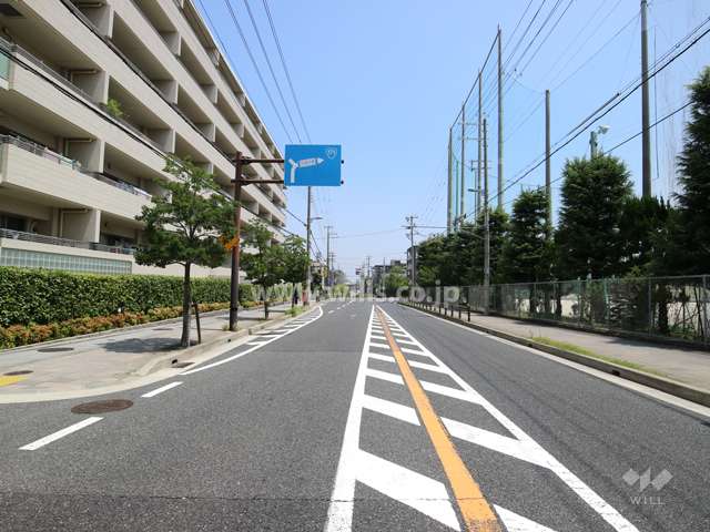 物件の南側前面道路（西側から）