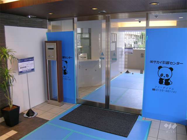 オートロック付きのエントランス