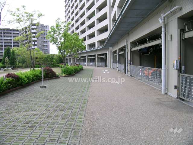 敷地南側の広場