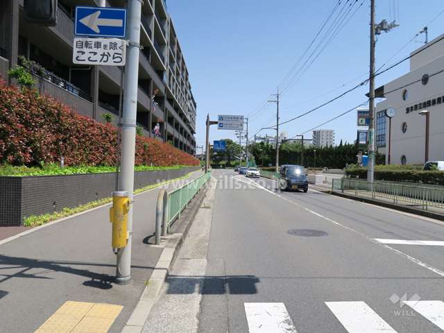 敷地東側の前面道路