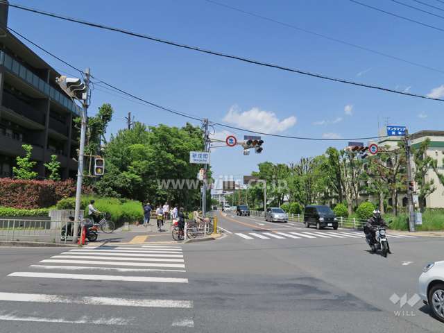 敷地東側の前面道路