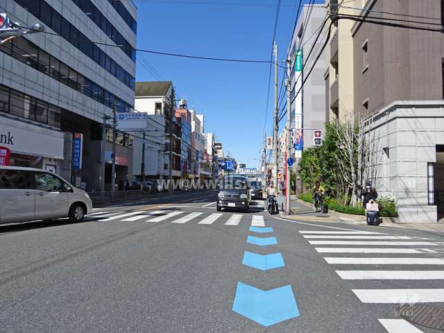 敷地西側の前面道路（南側から）