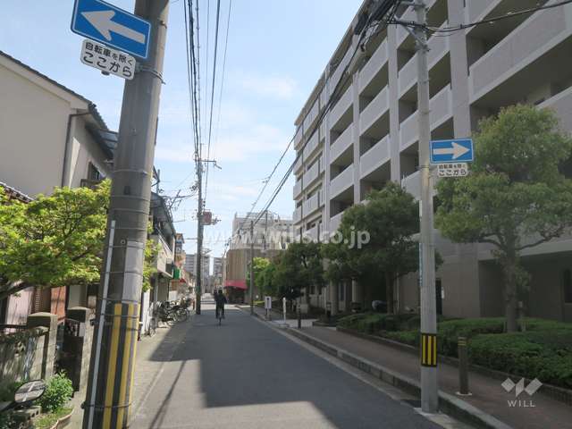 敷地東側の前面道路