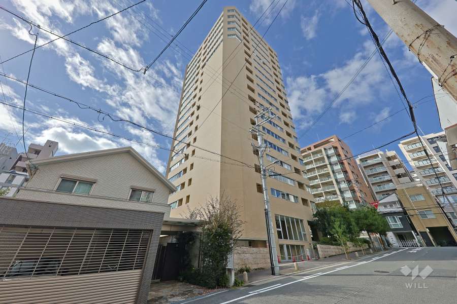 グランドメゾン夕陽ヶ丘の外観（北東側から）