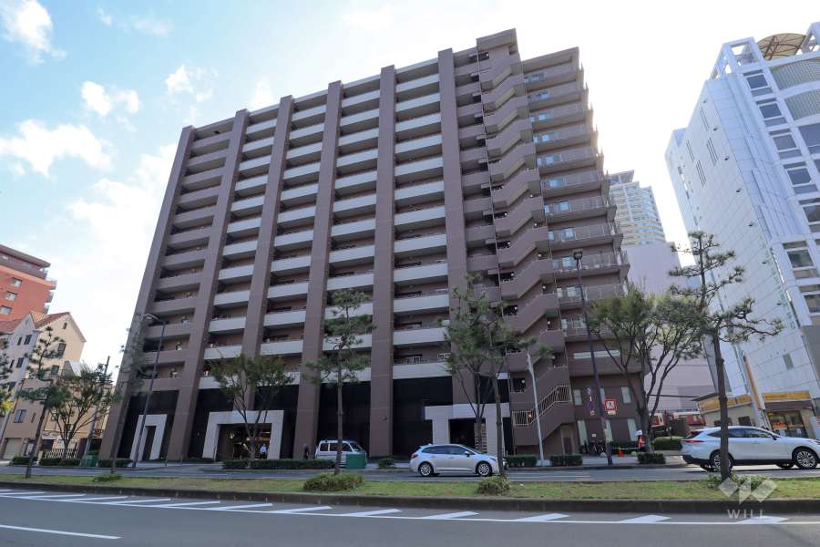 ローレルコート・エスタ上本町の外観（北西側から）