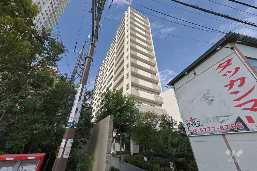 イニシア上町台筆ヶ崎の外観（南東側から）