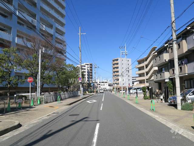 敷地東側の前面道路