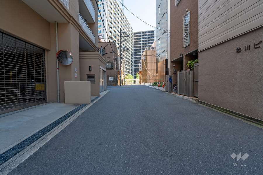 敷地南側の前面道路　