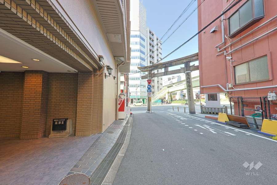 敷地北東側の前面道路　