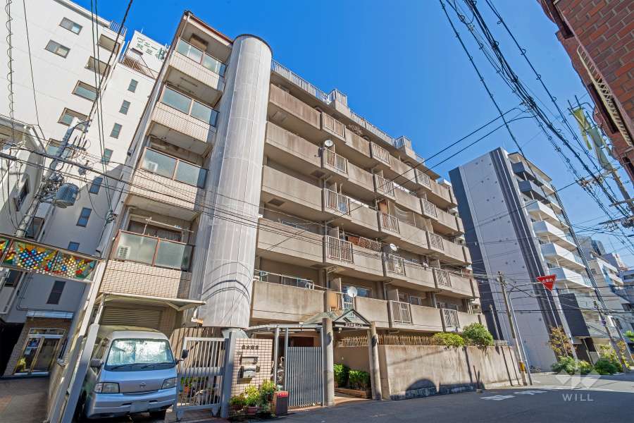 天王寺東ハイツの外観（南西側から）