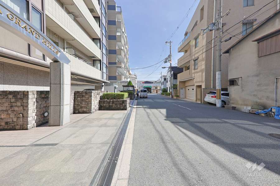 敷地南側の前面道路　
