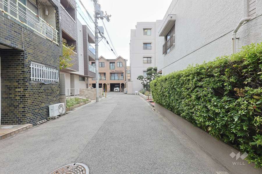 敷地東側の前面道路