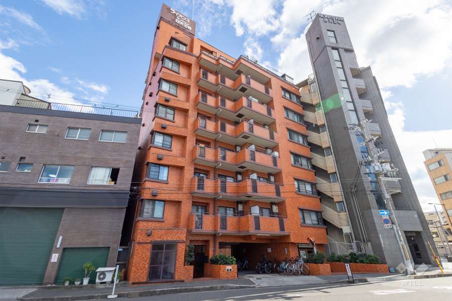 ライオンズマンション四天王寺の外観（北西側から）