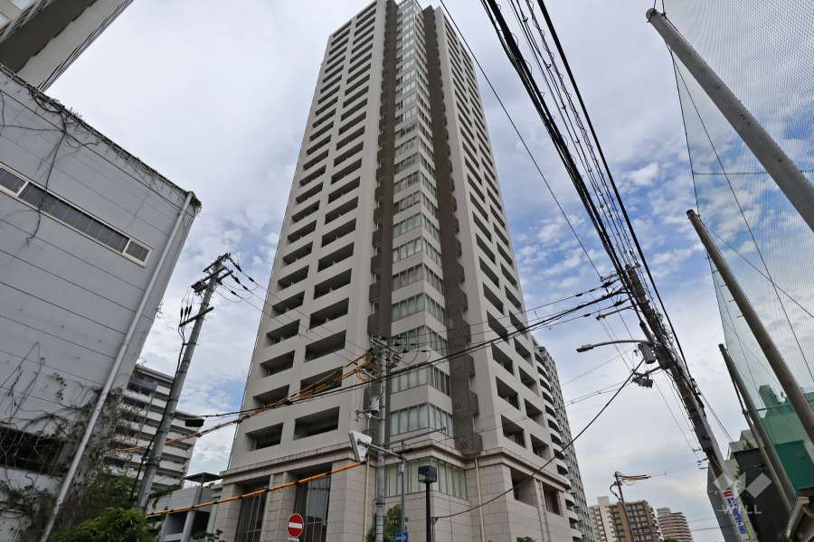 ローレルタワー夕陽丘イーストレジデンスの外観（南西側から）