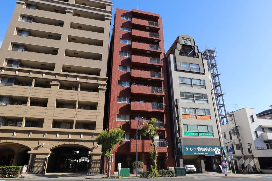 朝日プラザ夕陽ヶ丘2の外観（北西側から）