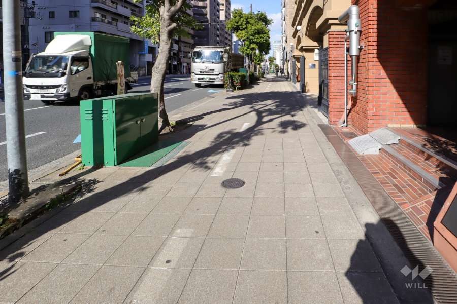 敷地西側の前面道路（南側から）