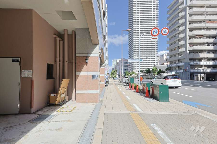 敷地の東側前面道路（南側から）