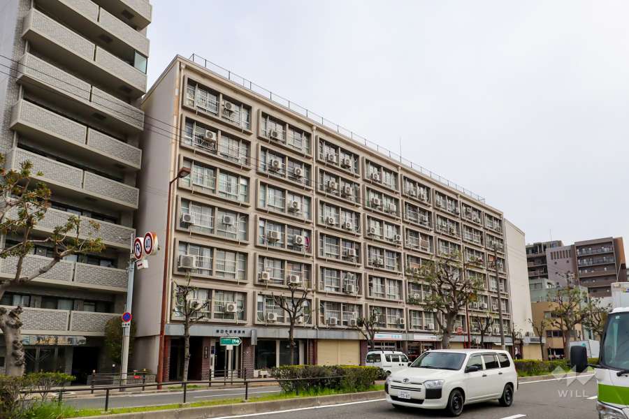 鳥ヶ辻コーポの外観（北西側から）