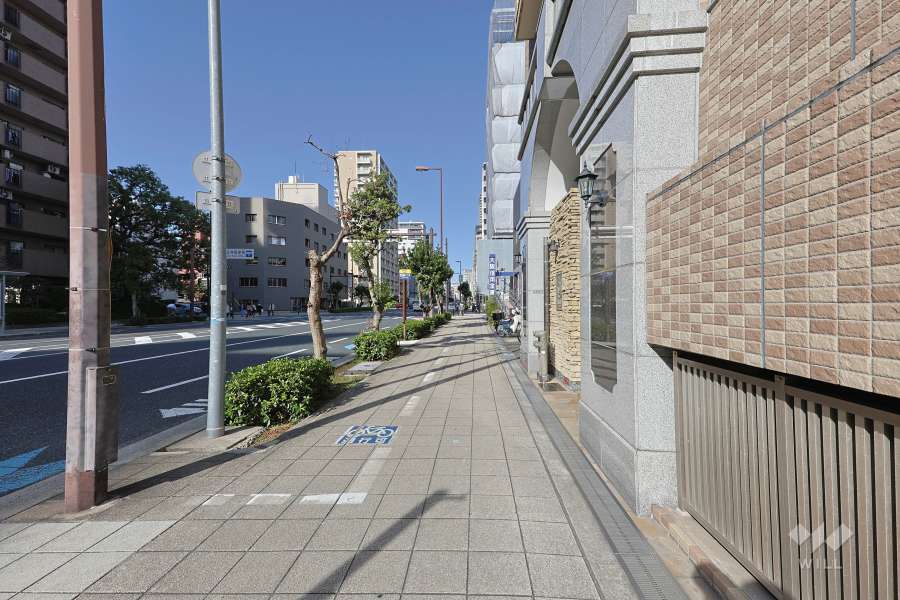 敷地西側の前面道路　