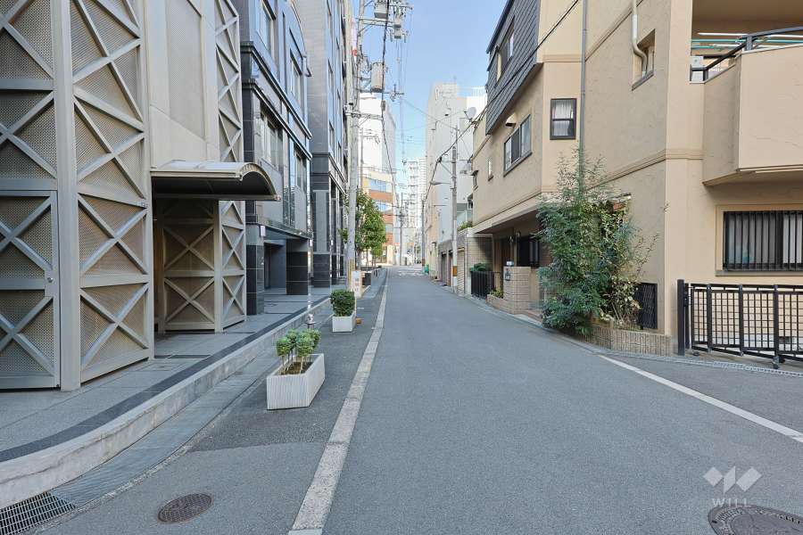 敷地東側の前面道路