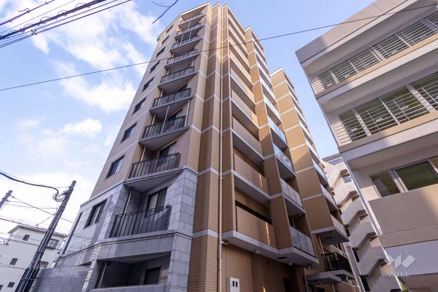 グランアッシュ四天王寺夕陽丘の外観（南西側から)