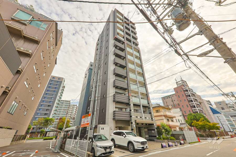 アドバンス上町台プレジールの外観（北西側から）