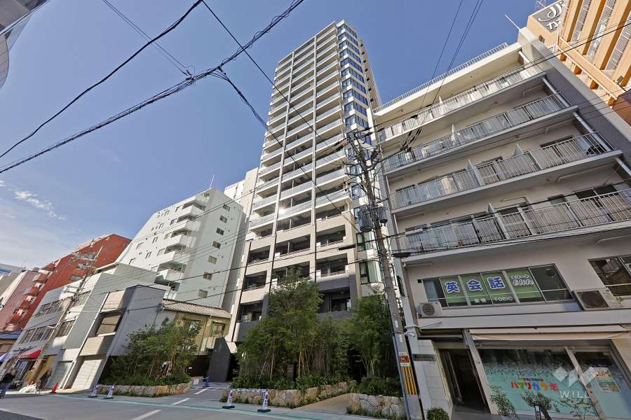 グランドメゾン大阪上本町の外観（北東側から）
