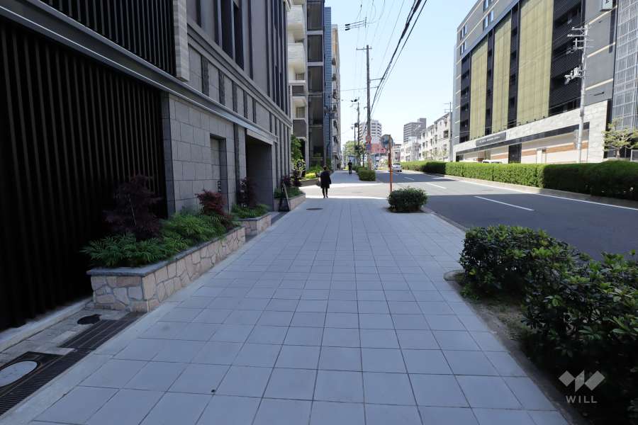 敷地北側の前面道路（東側から）