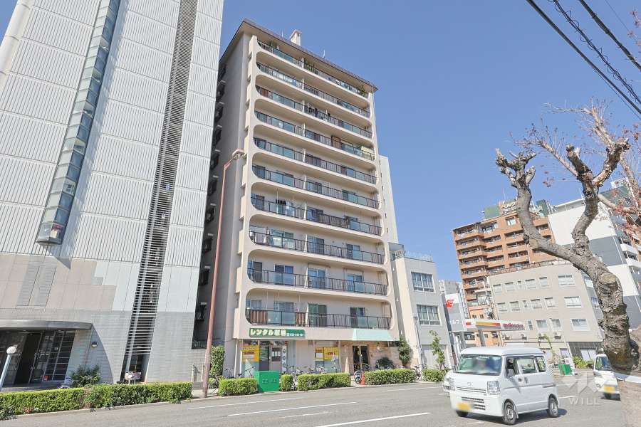 夕陽ヶ丘スカイハイツの外観（南東側から）