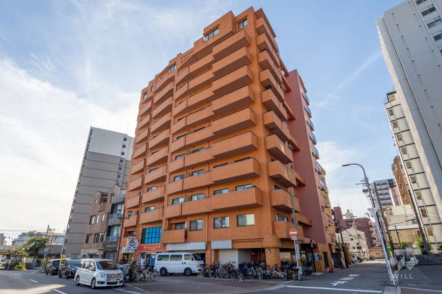 ライオンズマンション難波南の外観（北東側から）