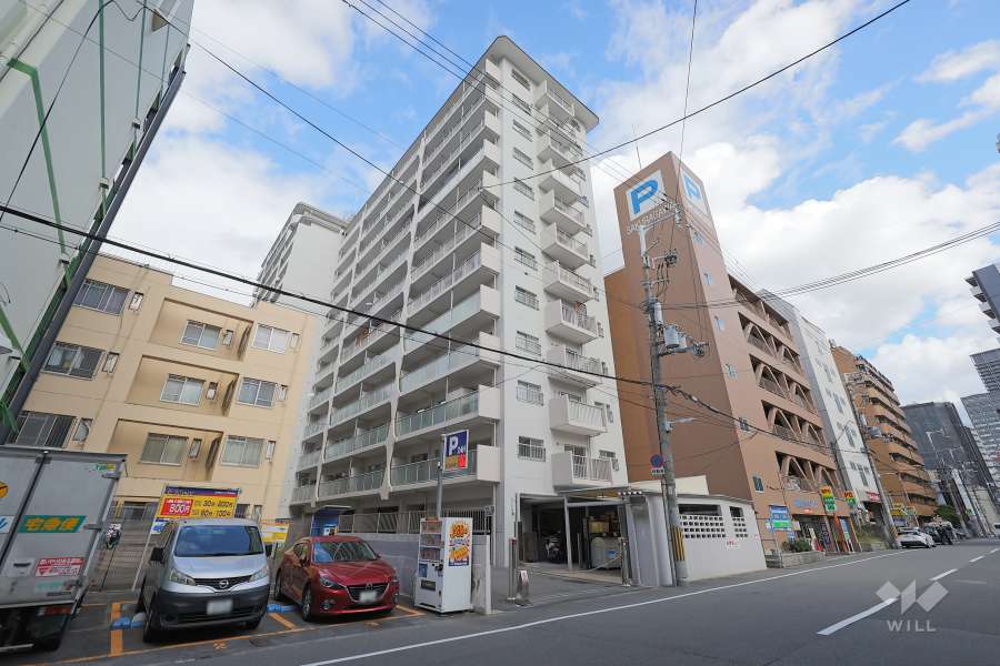 難波スカイハイツの外観（南西側から）