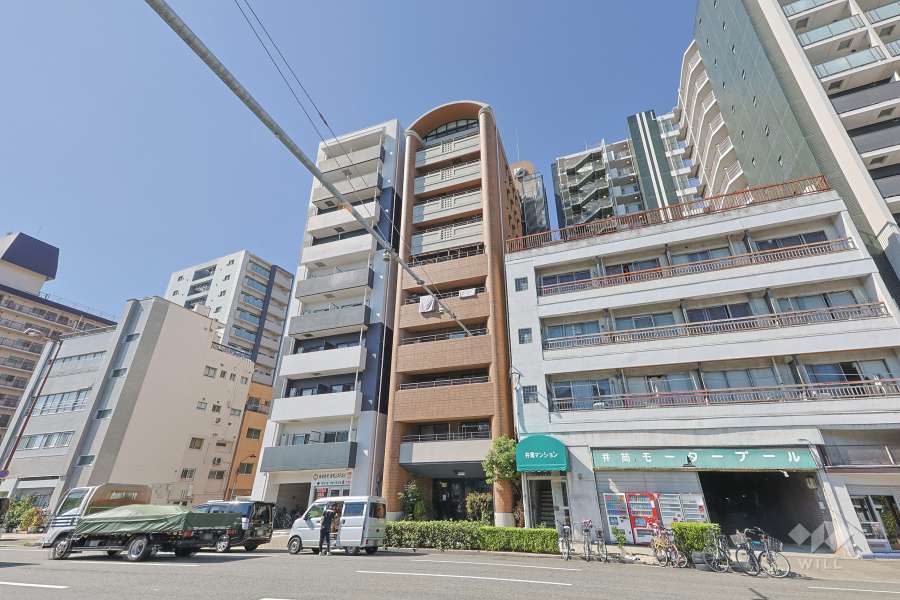 ベルク夕陽ヶ丘2の外観（北東側から）