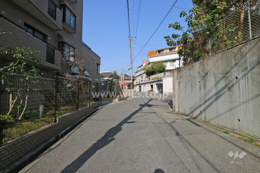 敷地東側の前面道路
