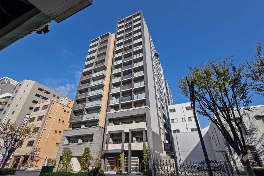 エスリード難波ステーションゲート サウステラスの外観（南側から）