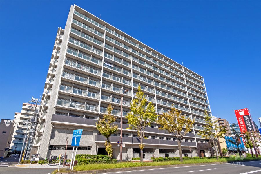 エスリード難波ザ・アークの外観（南東側から）