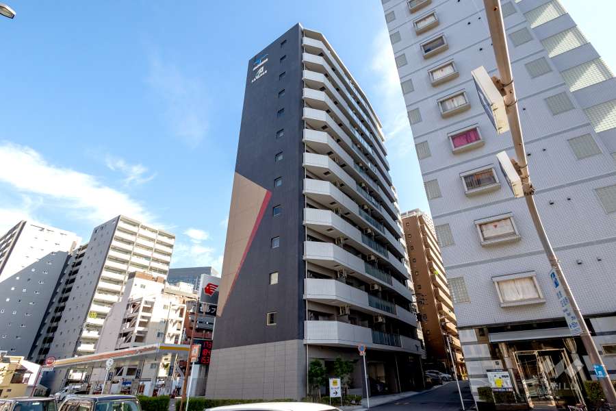 アドバンス難波ラシュレの外観（南西側から）