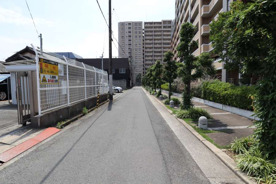 敷地南側の前面道路（東側から）